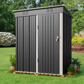 Lofka 5'x 3'Outdoor Storage Shed, Metal Outdoor Storage Cabinet with Single Lockable Door, Waterproof Tool Shed, Backyard Shed for Garden, Patio and Lawn,Grey